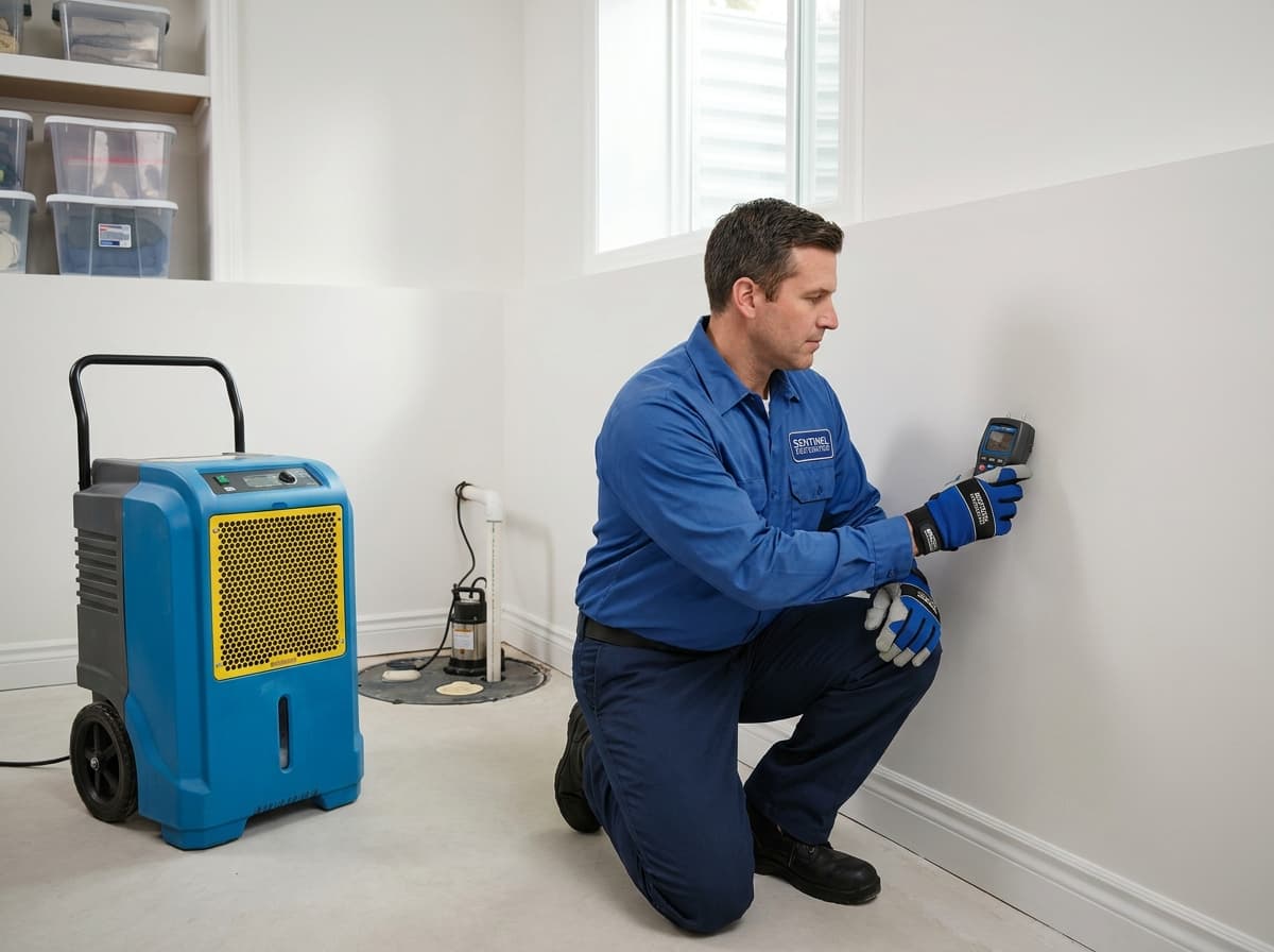 Moisture control and prevention work by Sentinel Restoration